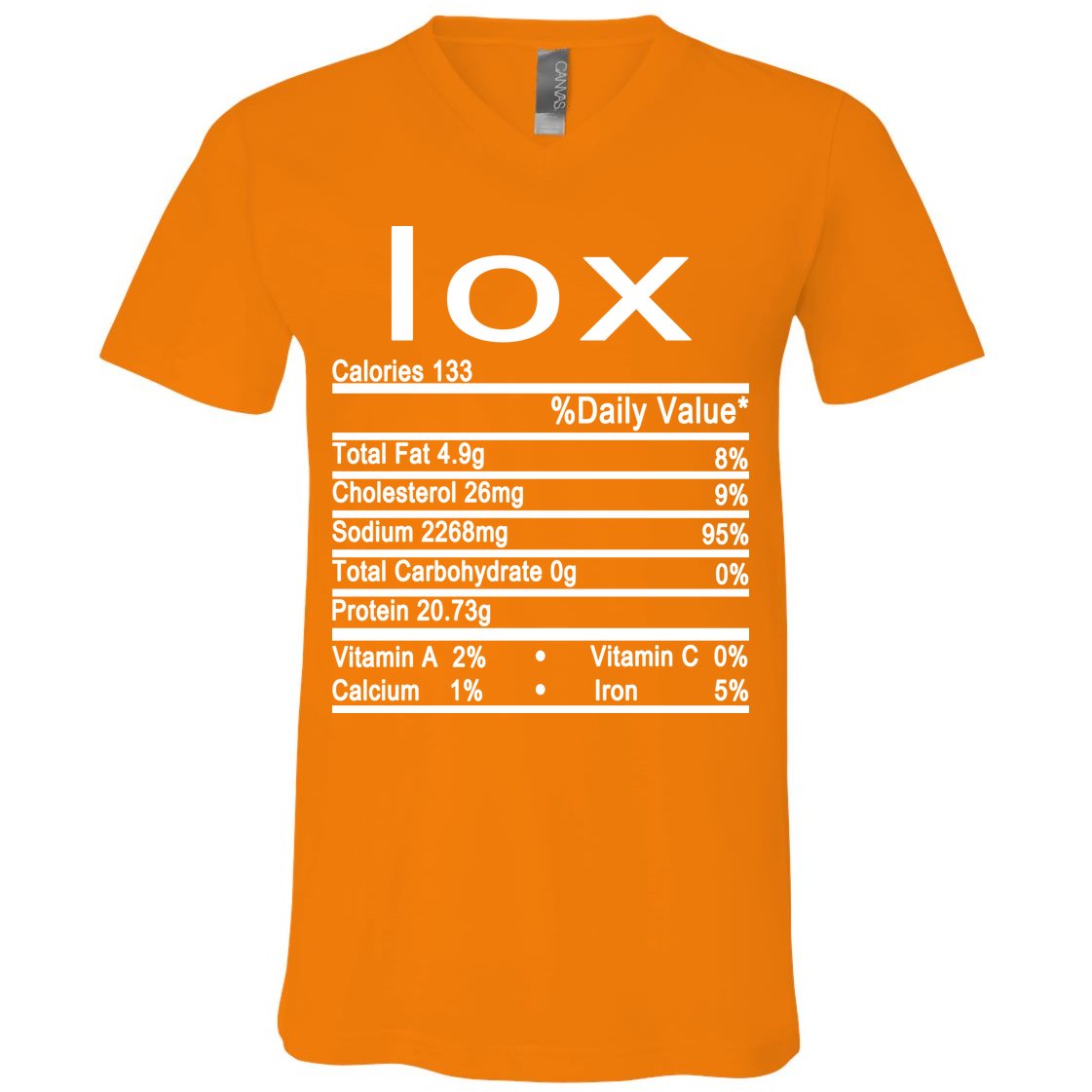 Lox Nutrition Facts Label V-Neck T-Shirt