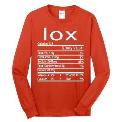 Lox Nutrition Facts Label Tall Long Sleeve T-Shirt