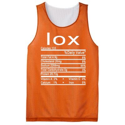 Lox Nutrition Facts Label Mesh Reversible Basketball Jersey Tank