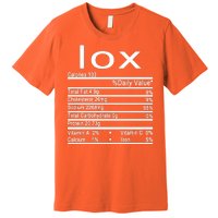 Lox Nutrition Facts Label Premium T-Shirt