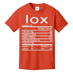 Lox Nutrition Facts Label Kids T-Shirt