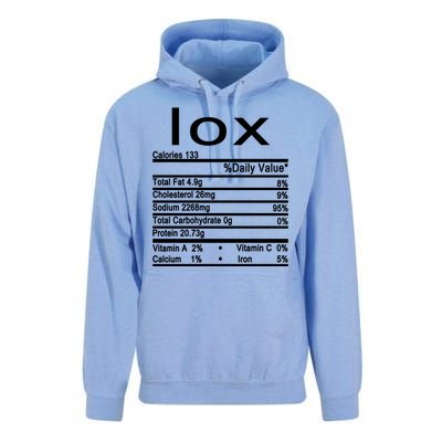 Lox Nutrition Facts Label Unisex Surf Hoodie