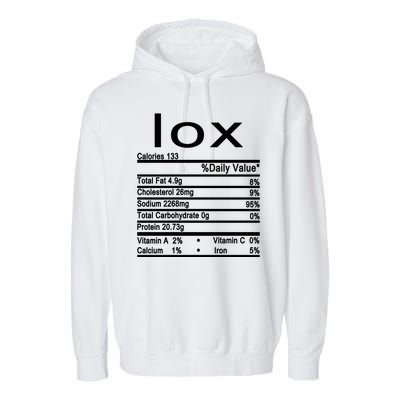 Lox Nutrition Facts Label Garment-Dyed Fleece Hoodie