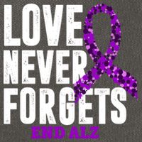 Love Never Forgets End Alzheimer Awareness Cotton Canvas Backpack