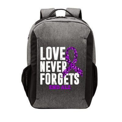 Love Never Forgets End Alzheimer Awareness Vector Backpack
