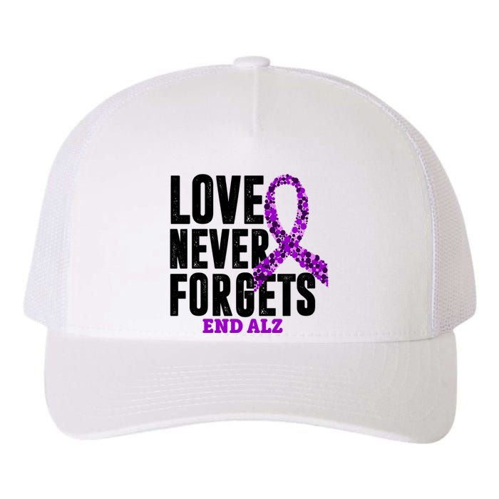 Love Never Forgets End Alzheimer Awareness Yupoong Adult 5-Panel Trucker Hat