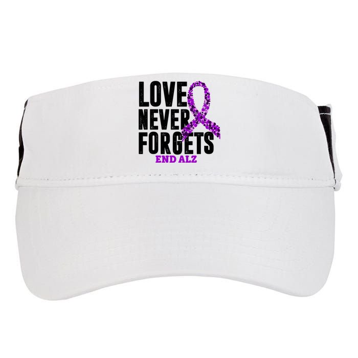 Love Never Forgets End Alzheimer Awareness Adult Drive Performance Visor