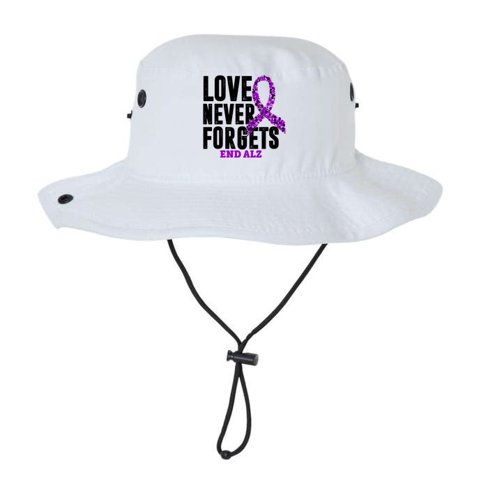 Love Never Forgets End Alzheimer Awareness Legacy Cool Fit Booney Bucket Hat