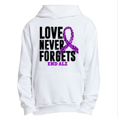 Love Never Forgets End Alzheimer Awareness Urban Pullover Hoodie