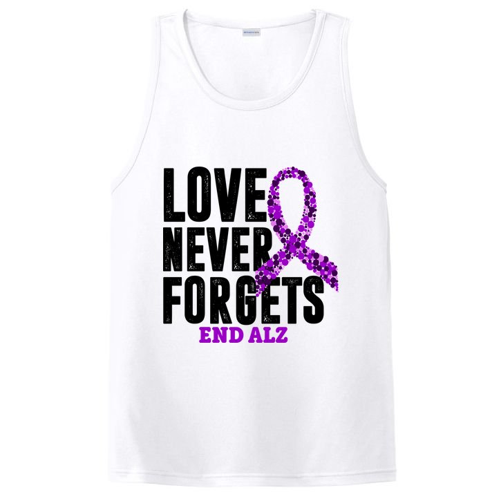 Love Never Forgets End Alzheimer Awareness PosiCharge Competitor Tank