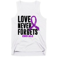 Love Never Forgets End Alzheimer Awareness Tank Top