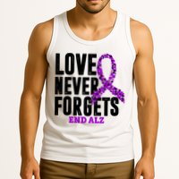 Love Never Forgets End Alzheimer Awareness Tank Top