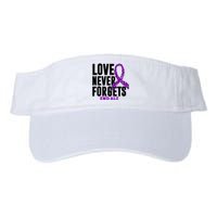 Love Never Forgets End Alzheimer Awareness Valucap Bio-Washed Visor