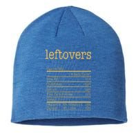 Leftovers Nutrition Facts Funny Thanksgiving Christmas Food Sustainable Beanie