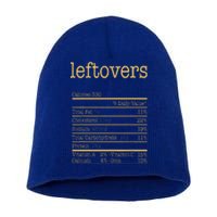 Leftovers Nutrition Facts Funny Thanksgiving Christmas Food Short Acrylic Beanie