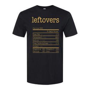 Leftovers Nutrition Facts Funny Thanksgiving Christmas Food Softstyle CVC T-Shirt