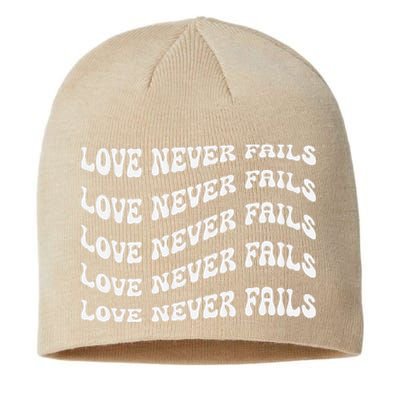 Love Never Fails 1 Corinthians 138 Sustainable Beanie