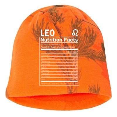 Leo Nutrition Facts Born In August And September Horoscopes Funny Gift Kati - Camo Knit Beanie