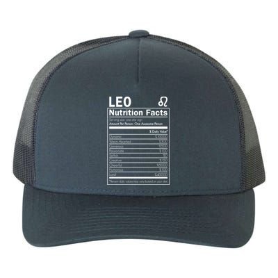 Leo Nutrition Facts Born In August And September Horoscopes Funny Gift Yupoong Adult 5-Panel Trucker Hat