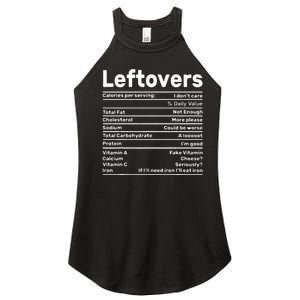 Leftovers Nutrition Facts Funny Thanksgiving Christmas food Women's Perfect Tri Rocker Tank