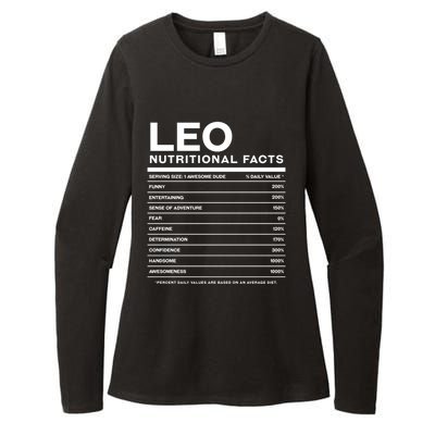 Leo Nutrition Facts Personalized Name Funny Friend Gift Womens CVC Long Sleeve Shirt