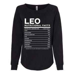 Leo Nutrition Facts Personalized Name Funny Friend Gift Womens California Wash Sweatshirt