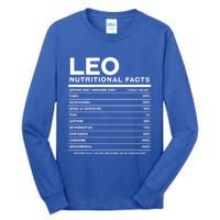 Leo Nutrition Facts Personalized Name Funny Friend Gift Tall Long Sleeve T-Shirt