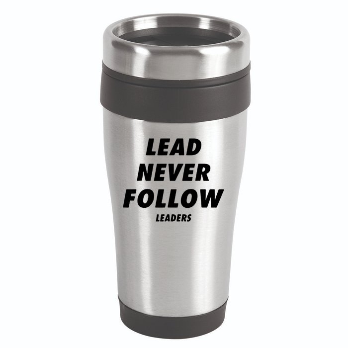 Lead Never Follow 16oz Travel Tumbler