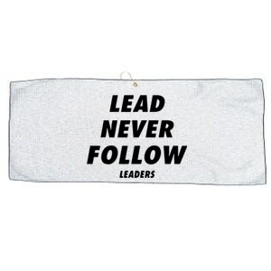 Lead Never Follow Large Microfiber Waffle Golf Towel