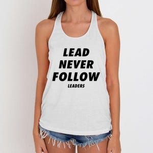 Lead Never Follow Women's Knotted Racerback Tank