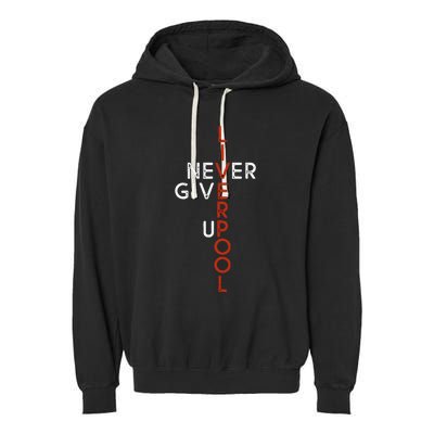 Liverpool Never Give Up Scouser Garment-Dyed Fleece Hoodie