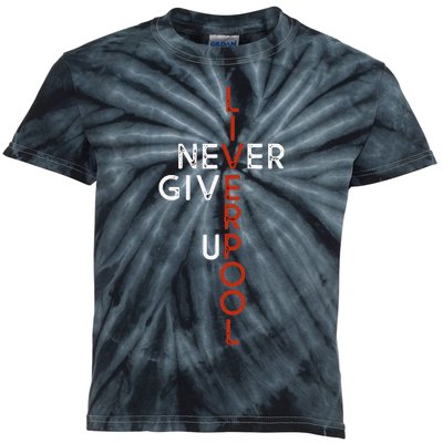 Liverpool Never Give Up Scouser Kids Tie-Dye T-Shirt