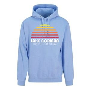 Lake Nor Gift Retro Distressed Sunset Lake Nor Gift Unisex Surf Hoodie