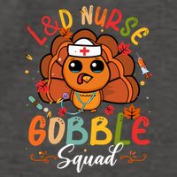 L&D Nurse Gobble Squad Funny Turkey Thanksgiving Vector Backpack