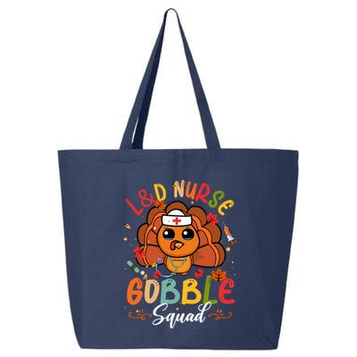 L&D Nurse Gobble Squad Funny Turkey Thanksgiving 25L Jumbo Tote