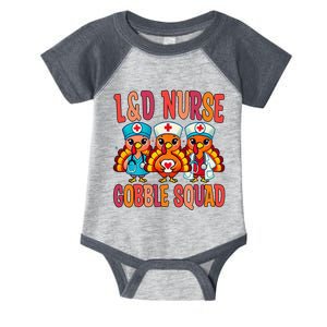 L&D Nurse Gobble Squad Thanksgiving Labor And Delivery Infant Baby Jersey Bodysuit