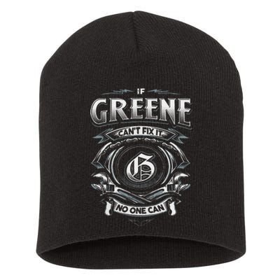 Last Name Greene If Greene CanT Fix It Short Acrylic Beanie