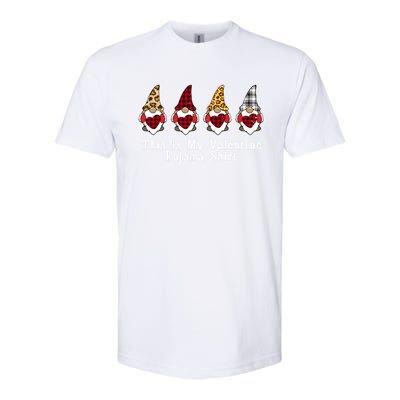 Love Nordic Gnomes This Is My Valentines Pajama Funny Gift Great Gift Softstyle CVC T-Shirt