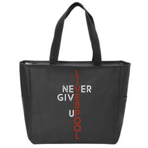 Liverpool Never Give Up Scouser Zip Tote Bag