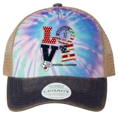 Love National Guard Mom Graduation Proud National Guard Mom Legacy Tie Dye Trucker Hat