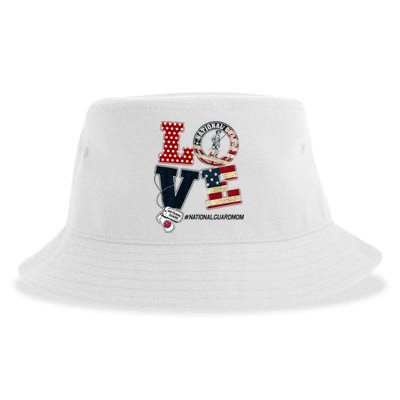 Love National Guard Mom Graduation Proud National Guard Mom Sustainable Bucket Hat