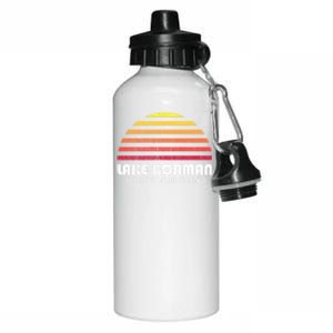 Lake Nor Gift Retro Distressed Sunset Lake Nor Gift Aluminum Water Bottle