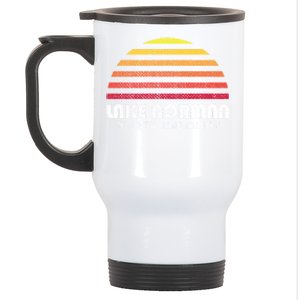 Lake Nor Gift Retro Distressed Sunset Lake Nor Gift Stainless Steel Travel Mug