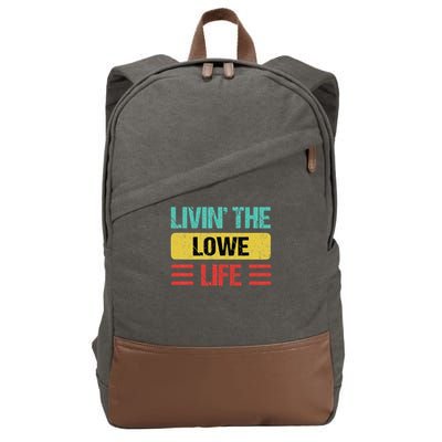 Lowe Name Gift Cotton Canvas Backpack
