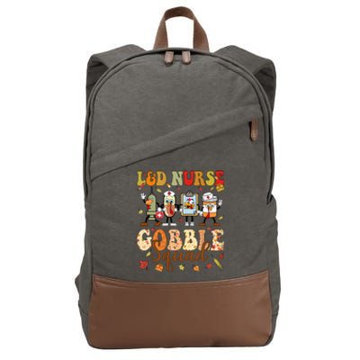 L&D Nurse Gobble Squad Thanksgiving Cotton Canvas Backpack