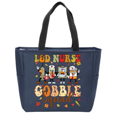 L&D Nurse Gobble Squad Thanksgiving Zip Tote Bag