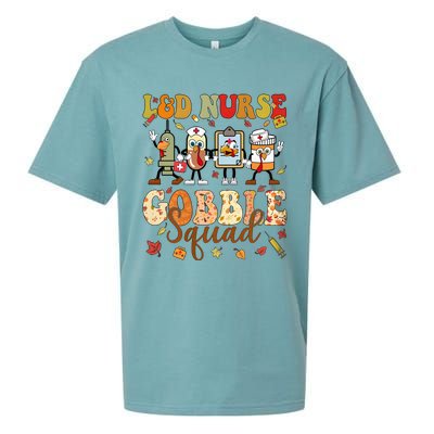 L&D Nurse Gobble Squad Thanksgiving Sueded Cloud Jersey T-Shirt