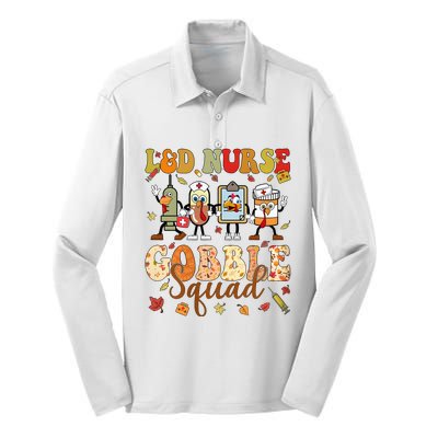 L&D Nurse Gobble Squad Thanksgiving Silk Touch Performance Long Sleeve Polo