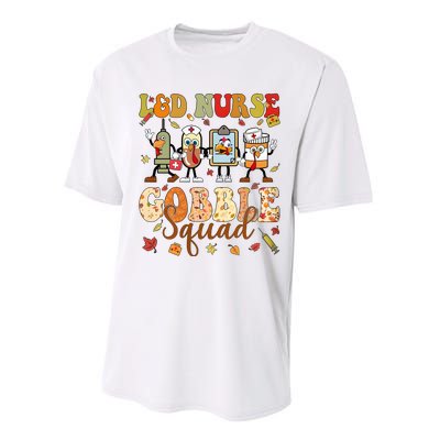 L&D Nurse Gobble Squad Thanksgiving Performance Sprint T-Shirt