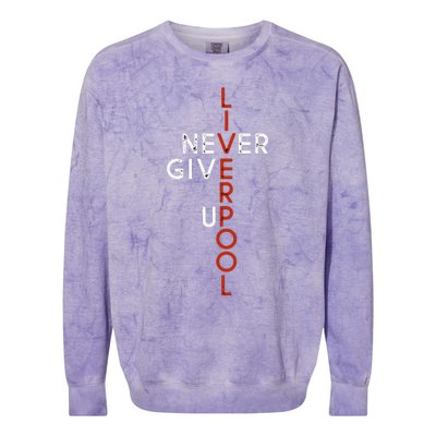 Liverpool Never Give Up Scouser Colorblast Crewneck Sweatshirt